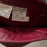 Newport News Burgundy Leather Midi Skirt Size 12 By   Photo 3