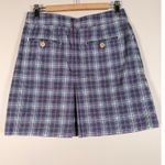 Peter Millar  Plaid Skirt Women's Size 8 Purple Green White Pockets Pleated Photo 1