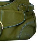 Franklin Covey Full Grain Leather Purse Handbag Green Shoulder Bag Front Pocket Photo 1