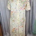 frolicking dress house coat floral pastel yellow Size L Photo 0