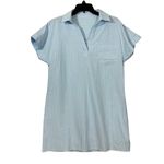 Cupshe  NWT blue white striped short sleeve‎ mini tunic dress S Photo 1