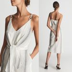 Reiss  Kay Stripe Tie Front Striped Dress in Ivory Photo 2