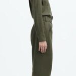Madewell $178 Relaxed Tie-Waist Wide Leg Jumpsuit Dark Loden Green Size 4 NU513 Photo 5