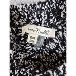 Simply Noelle  Crew Neck Sweater Poncho Black/White Poly Blend One Size Photo 2