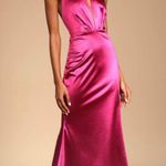 Lulus Backless Magenta Formal Gown Photo 0