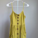 Vintage Havana sz M yellow linen midi dress Photo 1