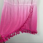 Victoria's Secret Victoria’s Secret Mini Dress Swim Cover White Pink Ombre Tassle Hem Sz Small Photo 3