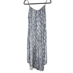 Entro  Gray and Black Snakeskin Cropped Jumpsuit with Wide Legs Size Small Photo 1