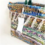 Anthropologie  Raj Multicolor Canvas Beach Tote Fringe Tassel NWT Photo 4