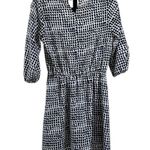 Collective Concepts Minimalist Boho Midi Dress Geometric Print 3/4 Sleeve Flattering Aesthetic XS Photo 8