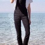 Madewell Black Denim Skinny Overalls in Washed Black Size XS Photo 7