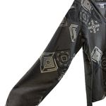 Columbia  Fleece Hooded Pullover Women's XL Gray Geometric Print Photo 2