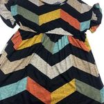 Brand New Egs Navy & Mustard Multicolored Chevron Empire Photo 0