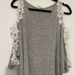 Bo Bel Ladies Bo-Bel Cold Shoulder Crochet Tunic Blouse Medium Photo 0