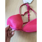 Calvin Klein NWT! Women's Sz S CK One Glisten Triangle Bralette QF6524 Pink Photo 2