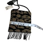 Velvet Beaded Leopard Mini Crossbody Shoulder Bag Black Photo 4