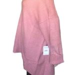 Free People Brookside Oversized Tunic Off Shoulder Sweater Alpine Rose Pink Medium Photo 6