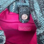 Cristian Leather Purse Blue Snake Shoulder Bag Shimmer Y2K Baddie Edgy Studded Photo 8