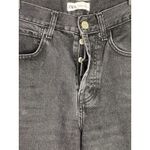 ZARA  Straight Leg High Rise Relaxed Fit Casual Button Fly Jeans 4 Black #4174 Photo 9