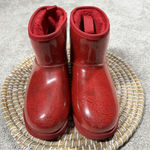 UGG  Women’s Classic Samba Ribbon Red Mini Clear Waterproof Boots Size 6 Photo 5