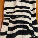 Banana Republic  Zebra Print Linen Cocktail Sheath Dress Cap‎ Sleeve Size 0 Photo 9