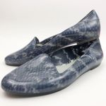 Melissa x Jason Wu Snakeskin Jelly Flats: Blue Photo 3