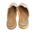 Clarks Cloudstepper Breeze Shore Mule Shoe Sz 10M Floral Taupe Combi Canvas Photo 5