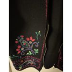 Vntg Napa Valley 100% Wool Embroidered Zip Cardigan Size M Black Size M Photo 5