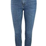 AGOLDE Blue Denim High Rise Skinny Medium Wash Stretch Crop Ankle Jeans Size 24 Photo 0