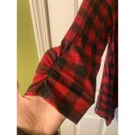 No Boundaries  red plaid open or tie front cardigan shrug size XL Photo 2