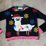 Derek Heart  Llama Christmas Sweater SIZE S Photo 0
