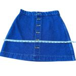 American Apparel Jean Skirt Blue Button Front Mini Casual Boho Indie Grunge Medium New Photo 5