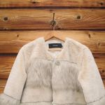 VERO MODA NWT Faux Fur Jacket in Oatmeal L Photo 3