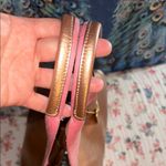 Coach Rose Gold Metallic Tote Bag with Pink Canvas Straps Photo 1