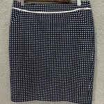 The Limited  Pencil Skirt Women 6 Navy White Polka Dot Pockets‎ Office Preppy Photo 0