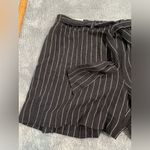 Calvin Klein Black Pinstriped linen Shorts Photo 1