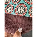 Karlee Fuchs Custom Handmade Mix Print Corduroy Accents Trim Large Tote Bag Brown Photo 5