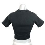 Everlane Black Mock Neck Short Sleeve Pull Over T Shirt Crop Top Size XS/S Photo 1