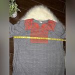 Layerz Clothing black & white houndstooth burnt orange embroidery peasant top Size 3X Photo 5