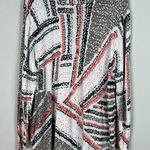 Nic+Zoe  Top Womens 2X Multicolor Pattern Linen Blend Long Sleeve‎ Knit Plus Photo 0