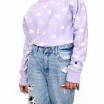 Champion 90s Vintage Pastel Purple Crewneck Pullover Logo Sweatshirt XS Photo 4