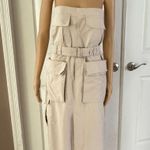 ZARA Off Shoulder Midi Cargo Dress Photo 3