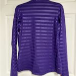 Nike  Dri-Fit Purple Striped Quarter-Zip Pullover Photo 8