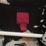 212 Collection Button Down Blouse Short Sleeve Black White Floral L Size L Photo 8