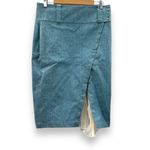Derek Lam 10 Crosby LTD Light Denim Asymmetric Ruffle Slit Long Pencil Skirt 10 Blue Photo 1
