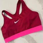 Nike DriFit Sports Bra Padded Racerback Activewear Womens Small Red/Pink Workout Photo 1