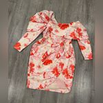 ASOS  Red Floral Off-Shoulder Mini Dress Photo 8