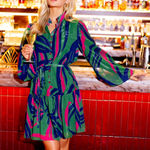 Alden Adair Adele Ribbon Rib Long Sleeve Dress – Size L – NWT Green Size L Photo 0