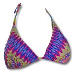 PILYQ Barcelona Spain Beaded Bikini Top Size: L $84.00 Pink Size L Photo 0