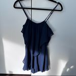 BCBGeneration BCBG Generation Spaghetti Straps Ruffled Romper Playsuit in Blue / Navy Photo 2